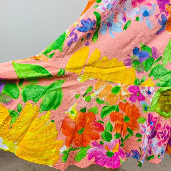 Jams World Beautifully Colored Summer Floral Vacation Women's S Maxi Dress * - Picture 4 of 14